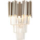 Canada 3 Light 8 inch Shiny Nickel Wall Sconce Wall Light