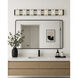 Radiant LED 48.75 inch Black and Gold Leaf Bath Vanity Wall Light