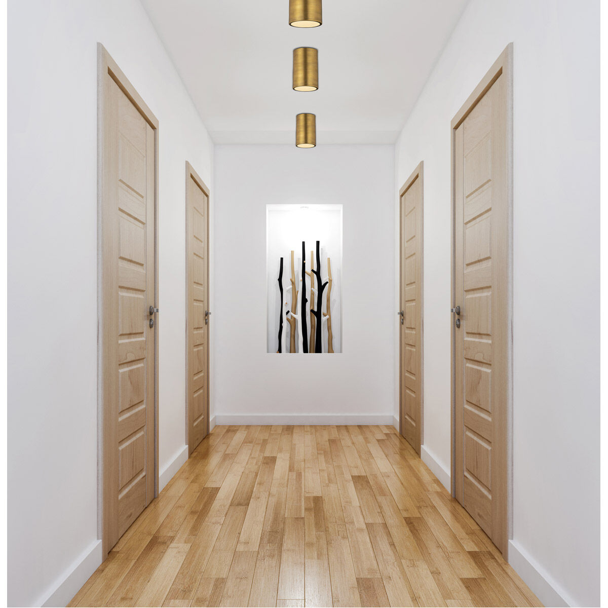 Harley 1 Light 5 inch Rubbed Brass Flush Mount Ceiling Light