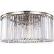 Sydney 8 Light 32 inch Polished nickel Flush Mount Ceiling Light in Clear, Urban Classic
