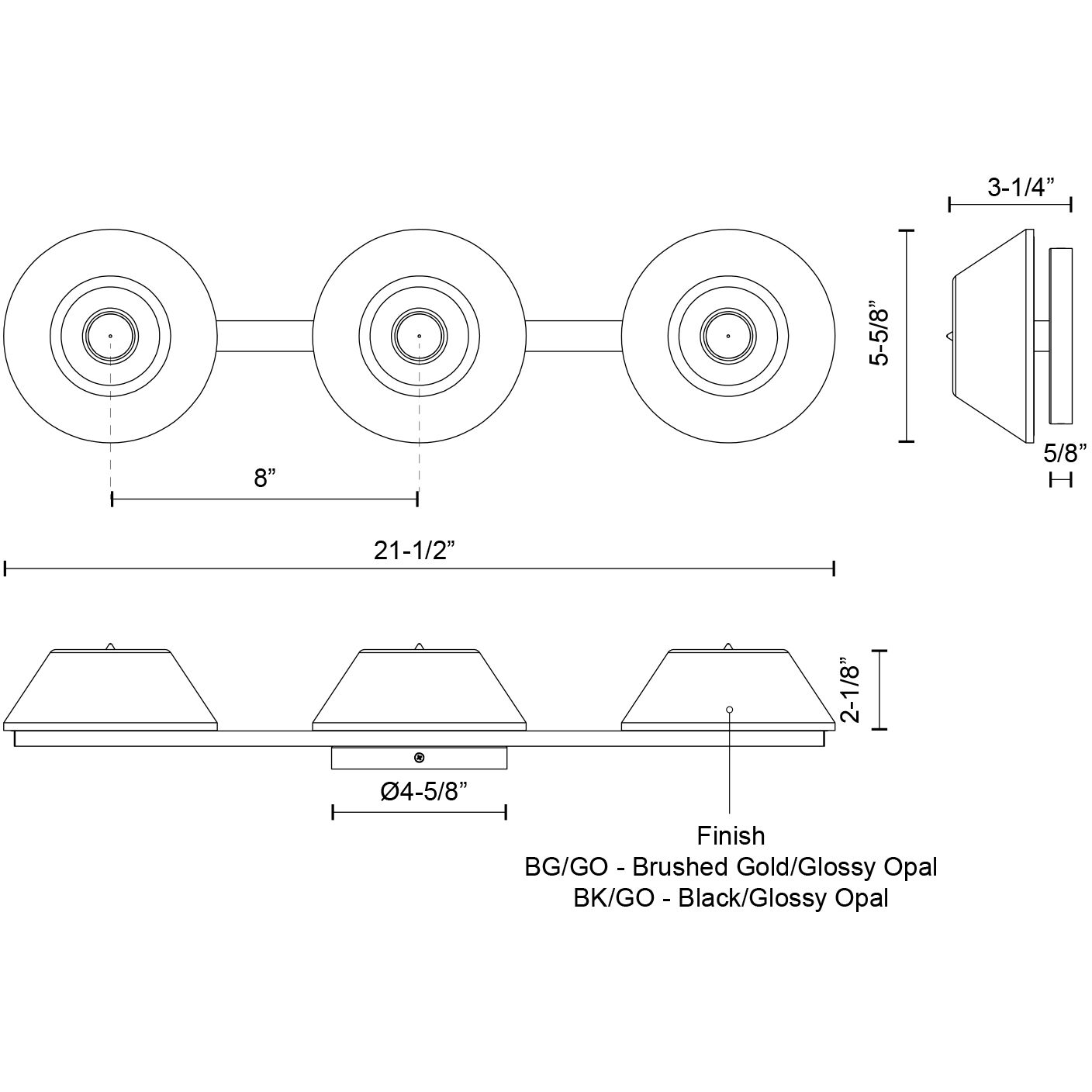 Holt Vanity Light Wall Light in Black
