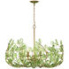 Bridget 6 Light 28.25 inch Soft Gold Chandelier Ceiling Light in Green