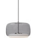 Enkel Pendant Ceiling Light in Brushed Nickel, Smoked Glass