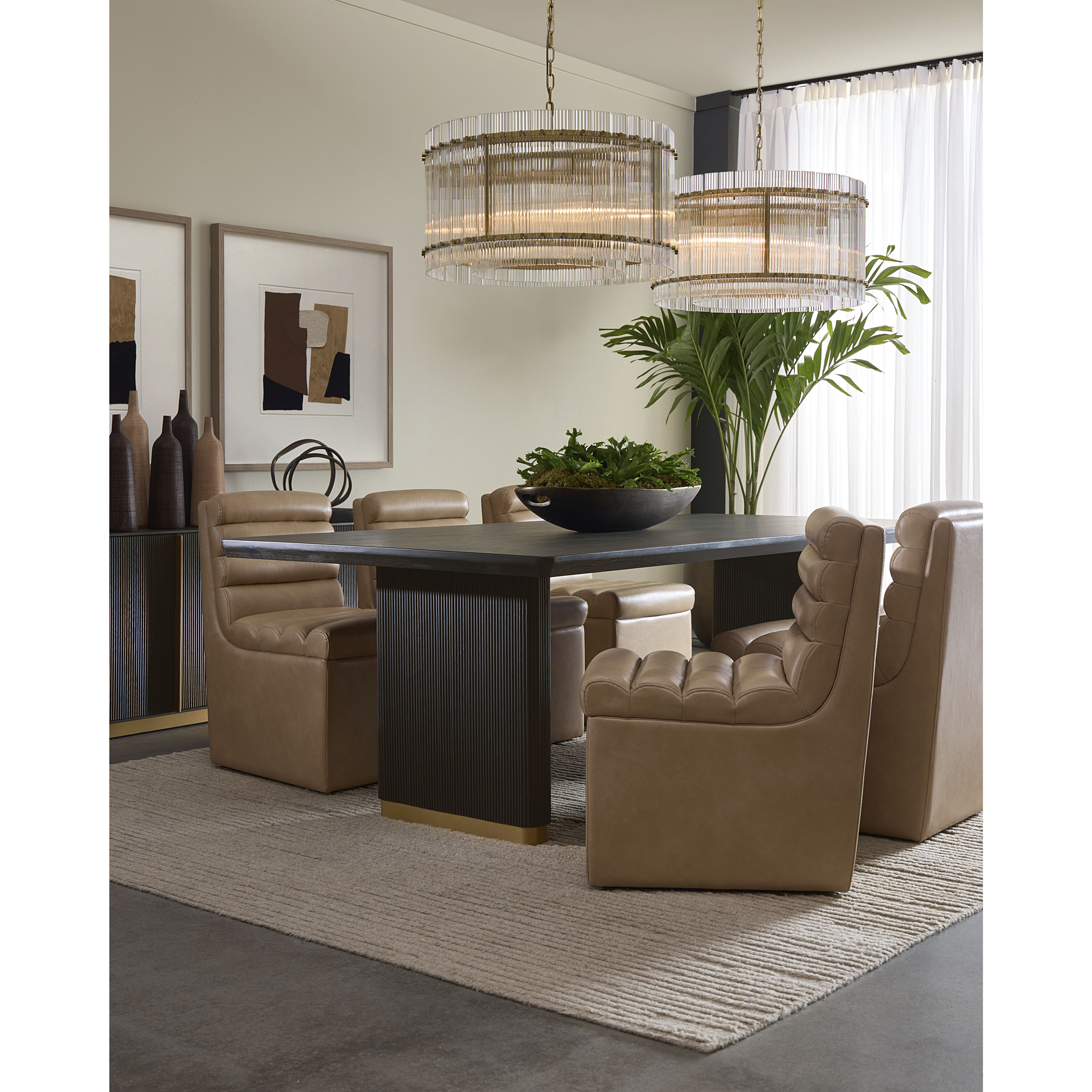 Kore LED Brass / Clear Chandelier Ceiling Light, Small