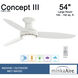 Concept III 54 inch White Outdoor Ceiling Fan