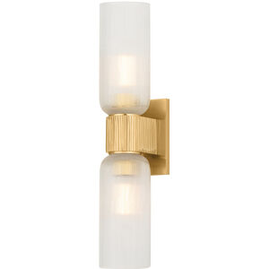 Irondale 2 Light 4.25 inch Aged Brass Wall Sconce Wall Light