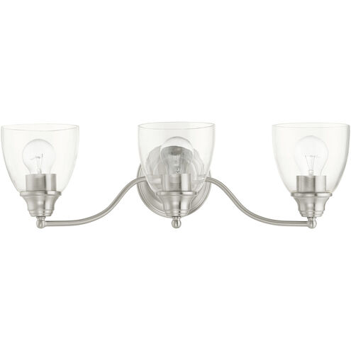 Montgomery 3 Light 23 inch Brushed Nickel Vanity Sconce Wall Light