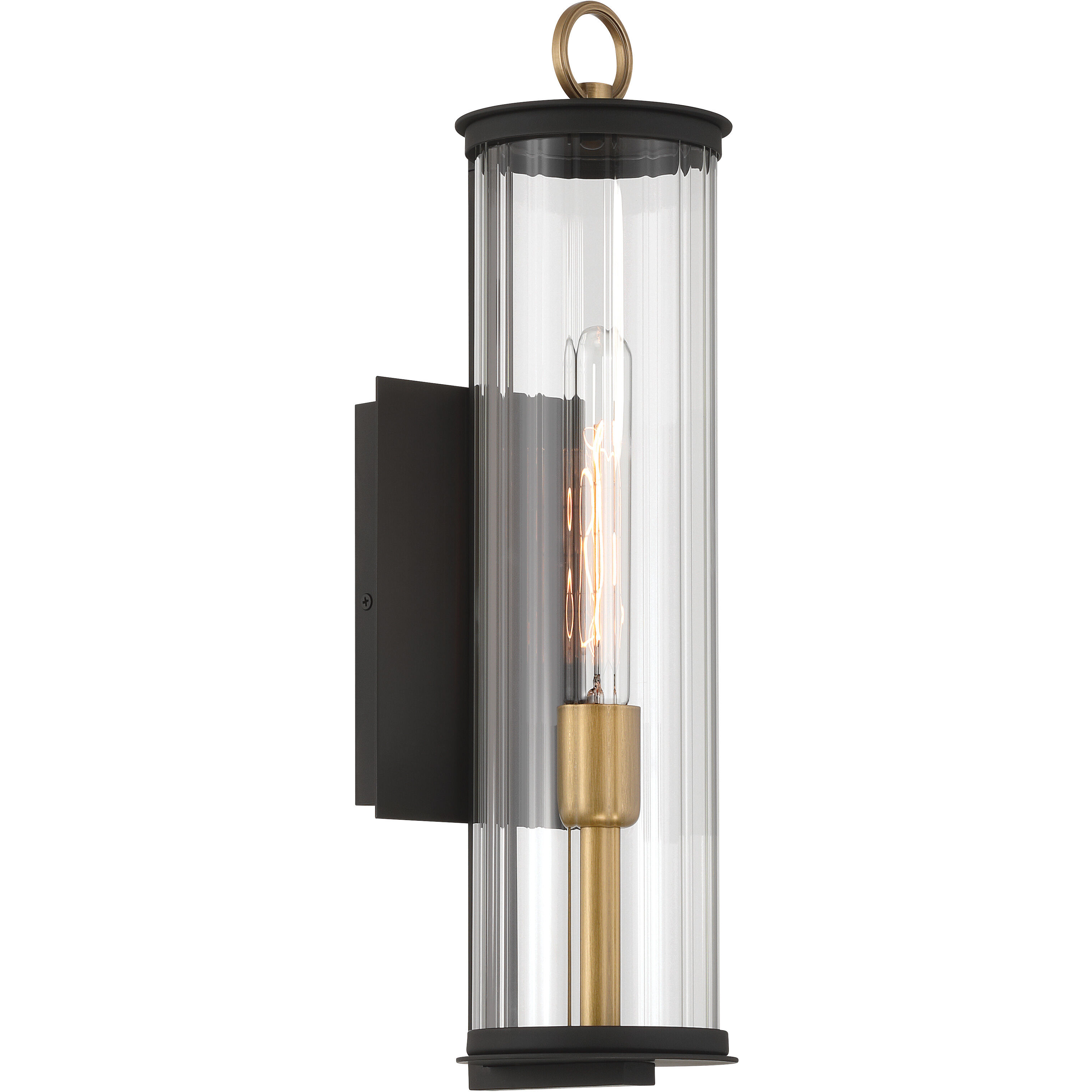 Cara 1 Light 19.25 inch Legacy Brass and Dark Matte Black Outdoor Wall Sconce