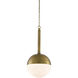 Moonward 1 Light 14 inch Antique Brass Pendant Ceiling Light