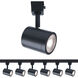 Charge 1 Light 120 Black Track Head Ceiling Light in 6, H Track Fixture