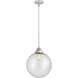 Nouveau 2 Beacon 1 Light 12 inch Polished Chrome Mini Pendant Ceiling Light in Incandescent, Seedy
