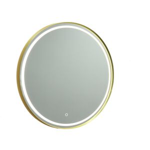 Reflections 31.5 X 31.5 inch Brushed Brass LED Mirror