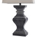 Malta 34 inch 100.00 watt Black Distressed Table Lamp Portable Light