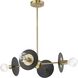 Trimble 4 Light 22.37 inch Brushed Bronze Linear Chandelier Ceiling Light, Design Series
