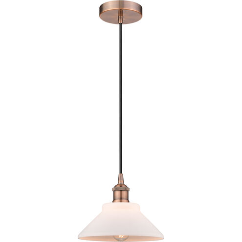 Edison Orwell LED 8 inch Antique Copper Mini Pendant Ceiling Light