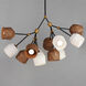 Akimbo LED 40.75 inch Dark Bronze and Antique Brass Multi-Light Pendant Ceiling Light