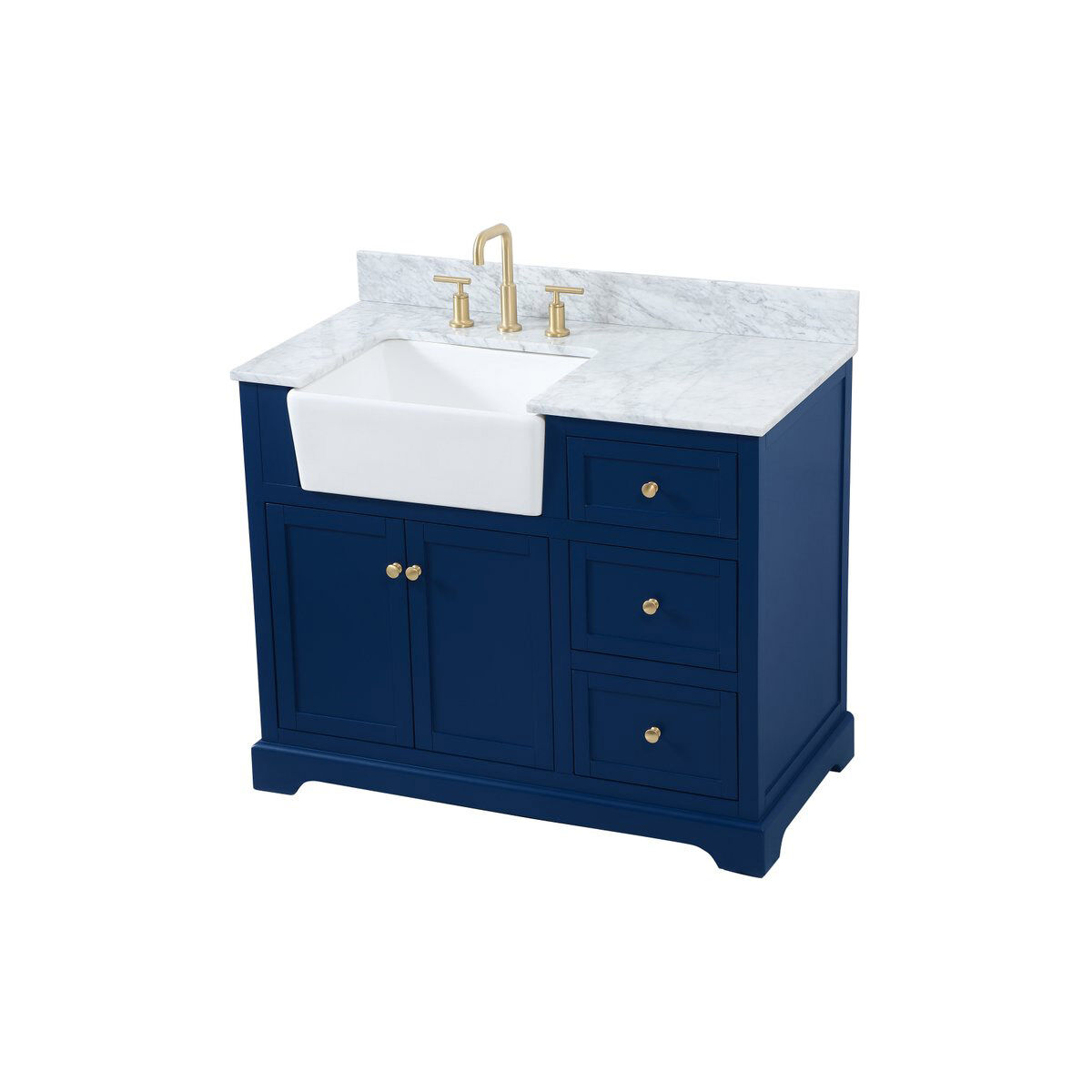 Franklin 42 X 22 X 35 inch Blue Bathroom Vanity Cabinet