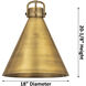 Newton Cone 1 Light 18 inch Satin Nickel Pendant Ceiling Light