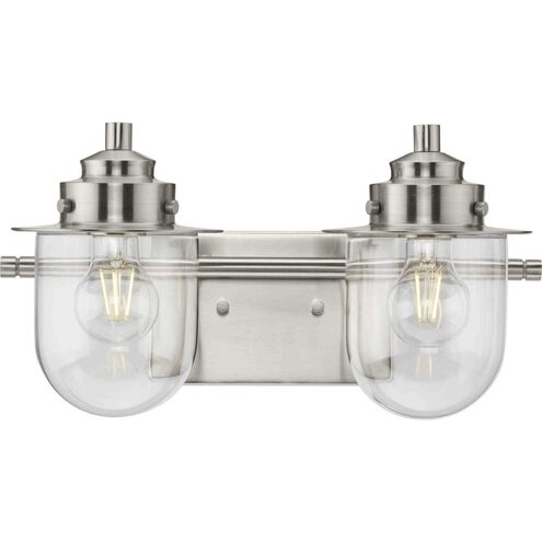 Northlake 2 Light 15.5 inch Brushed Nickel Bath Light Wall Light