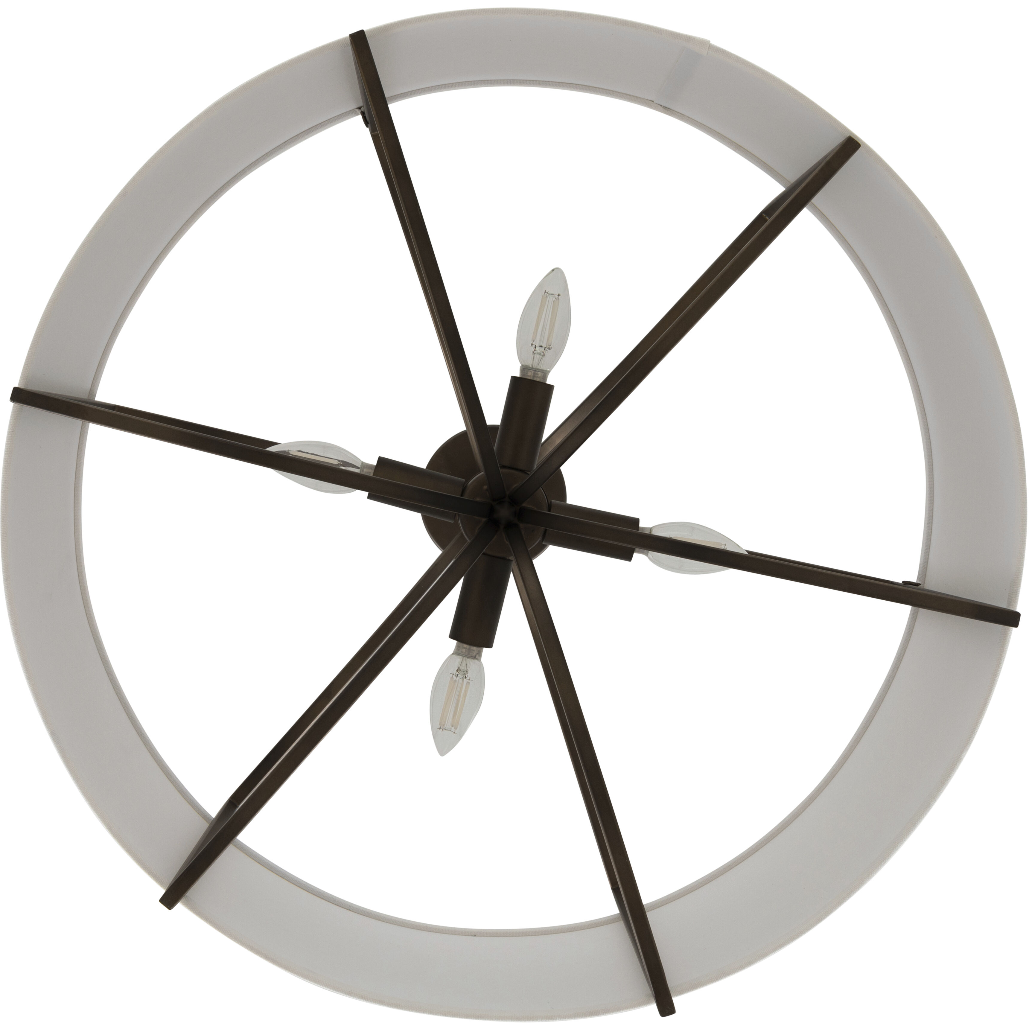 Lacey 4 Light 24.5 inch Dark Bronze Flush Mount Ceiling Light