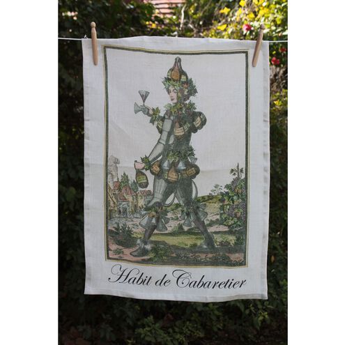 Habit de Cabaretier White with Green Towel