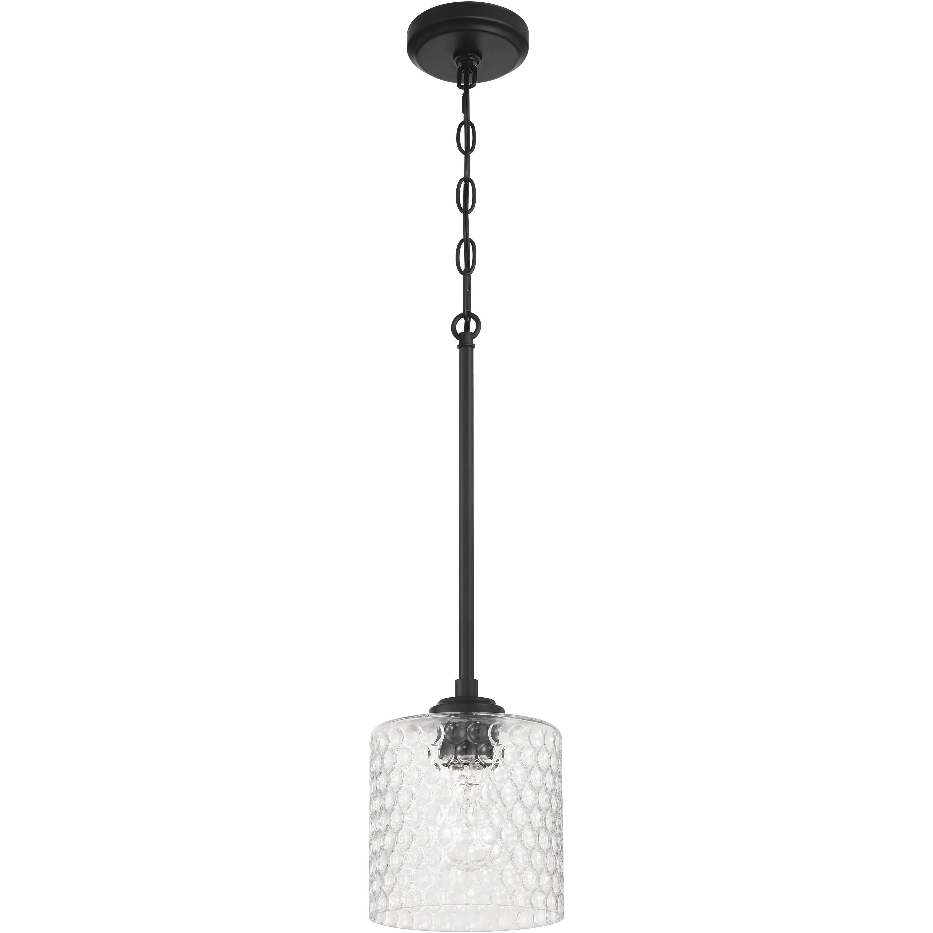 Claire 1 Light 6.5 inch Flat Black Mini Pendant Ceiling Light