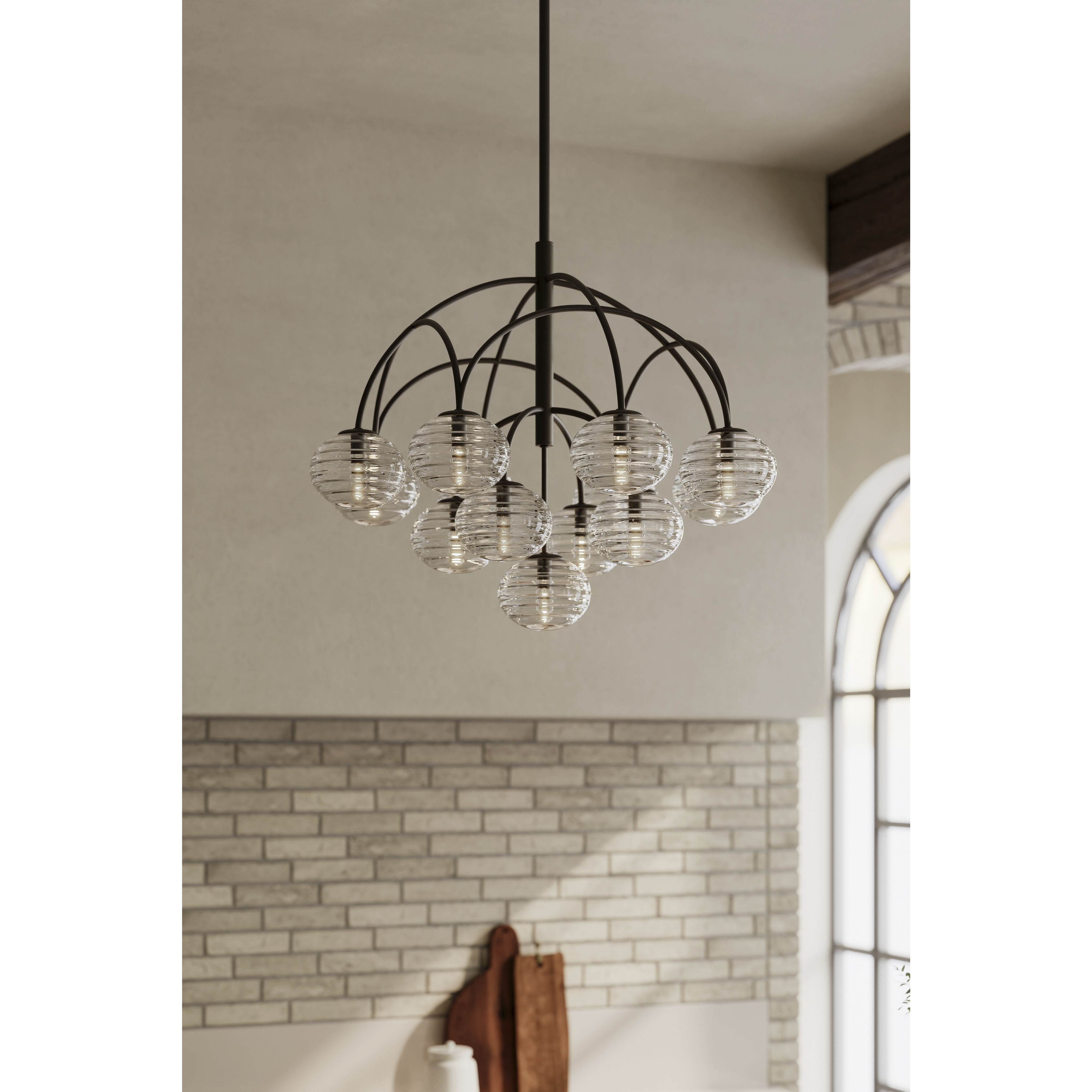 Lenora 13 Light 34.25 inch Dark Bronze Chandelier Ceiling Light