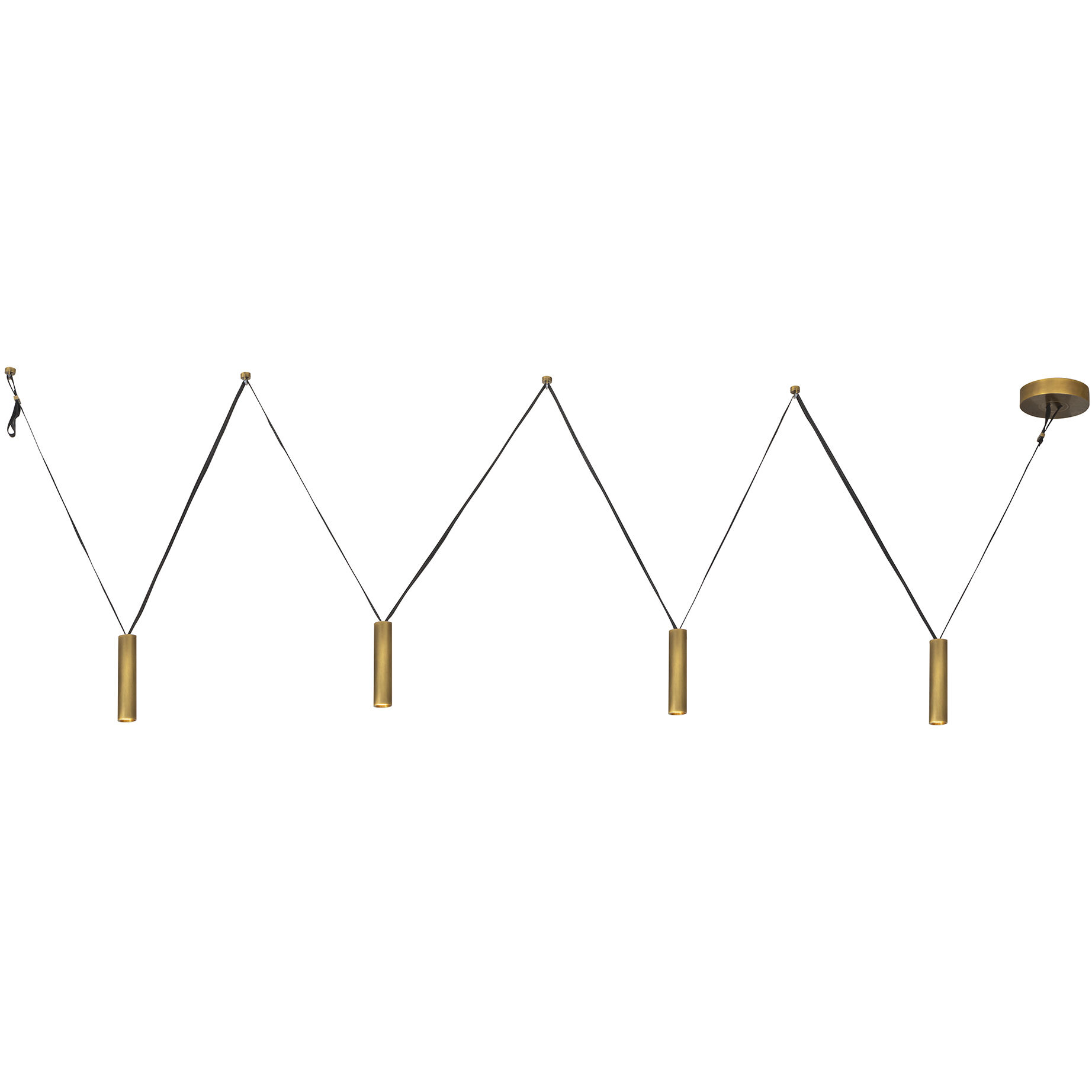 Mason LED 72 inch Vintage Brass Linear Pendant Ceiling Light