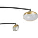 Athena LED 44.6 inch Matte Black and Brushed Brass Pendant Ceiling Light