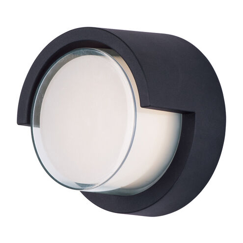 Eyebrow LED 7 inch Black Outdoor Wall Mount