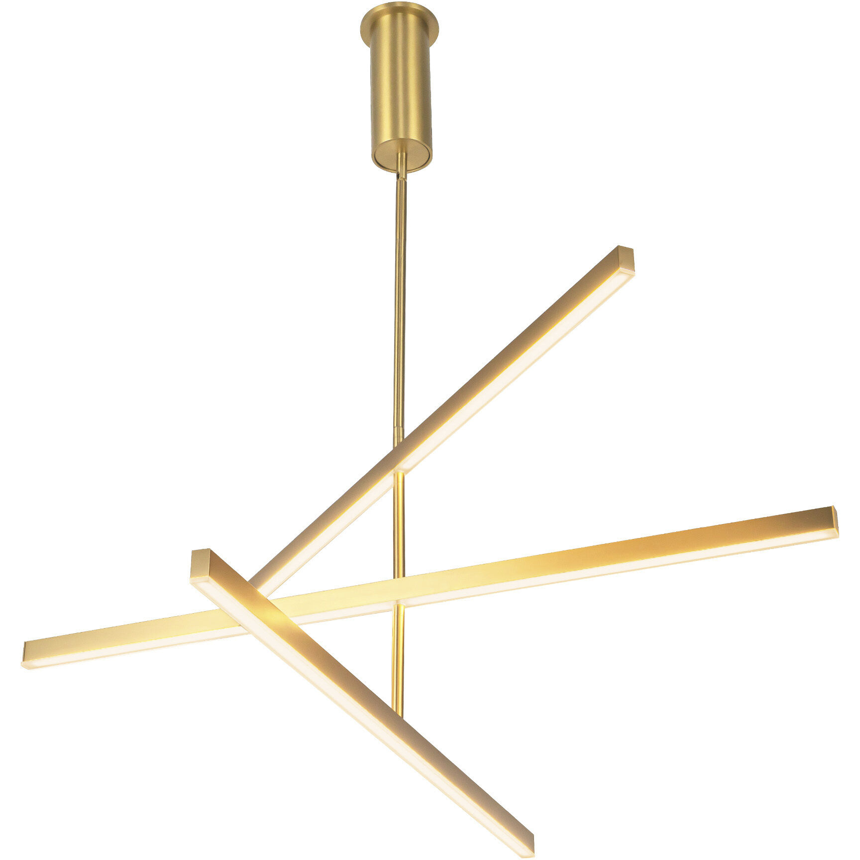 Vega LED 0.75 inch Brushed Gold Chandelier Ceiling Light