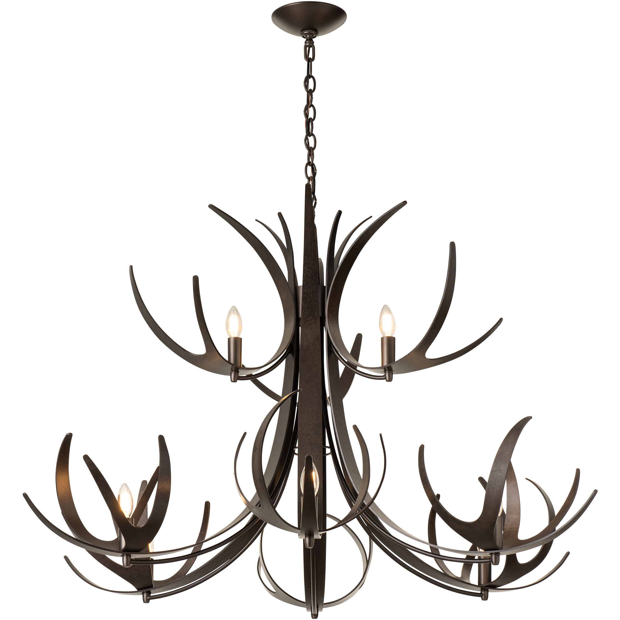 Caribou 9 Light 49.1 inch Dark Smoke Chandelier Ceiling Light