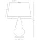 Small Triple Gourd 24 inch 150 watt Matte Steel Blue Accent Lamp Portable Light in Lucite