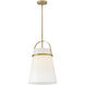 Tori 1 Light 14 inch Lacquered Brass Pendant Ceiling Light