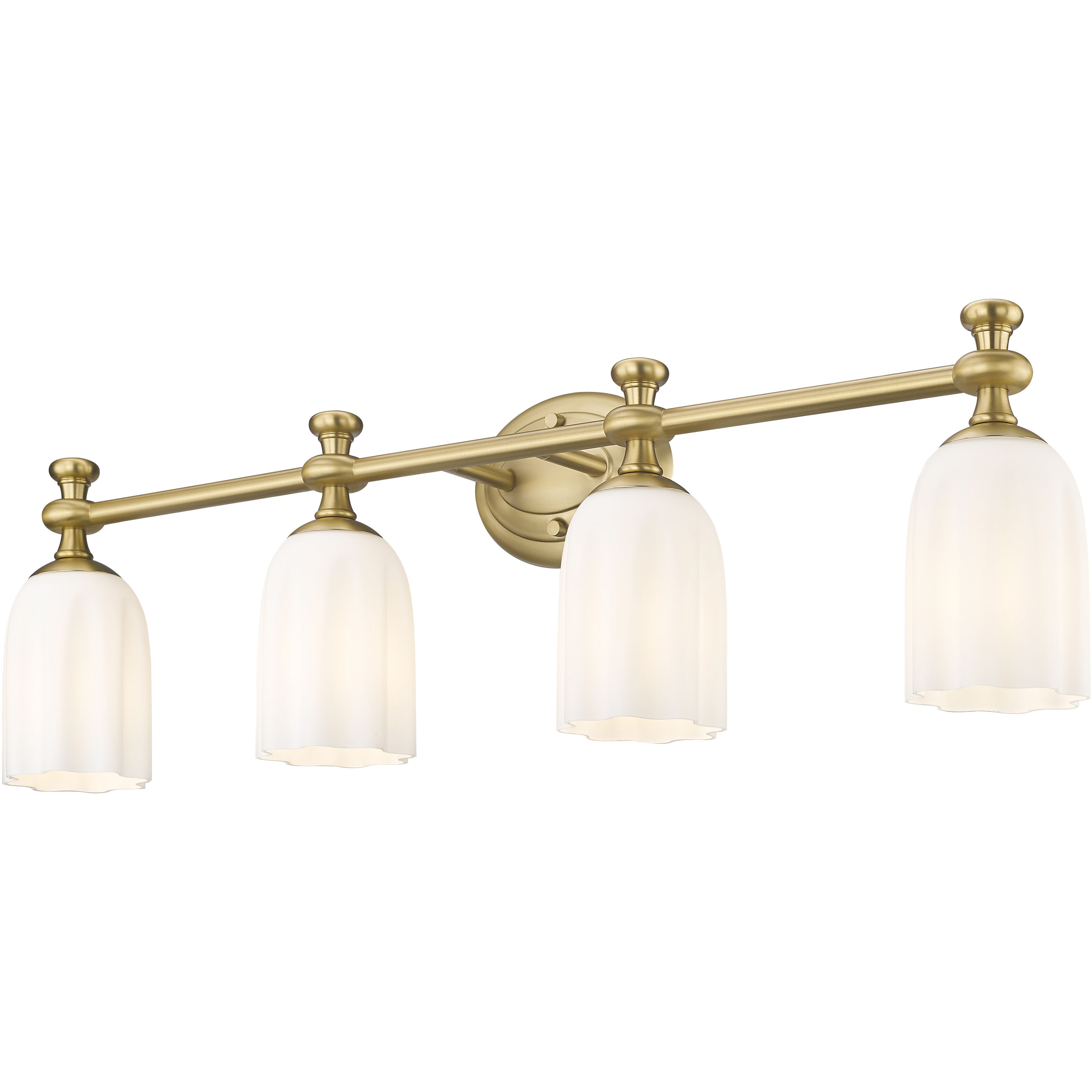 Orion 4 Light 31.25 inch Modern Gold Bath Vanity Light Wall Light