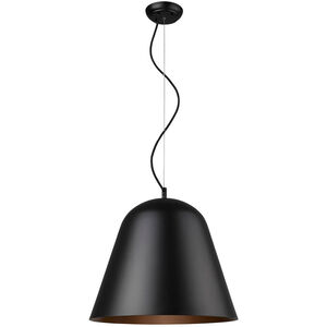 Knell 1 Light 18 inch Matte Black Pendant Ceiling Light