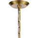 Danique 1 Light 24 inch Corkwood with Satin Brass Pendant Ceiling Light in Corkwood/Satin Brass