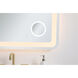 Lux 36 X 24 inch Glossy White Lighted Wall Mirror