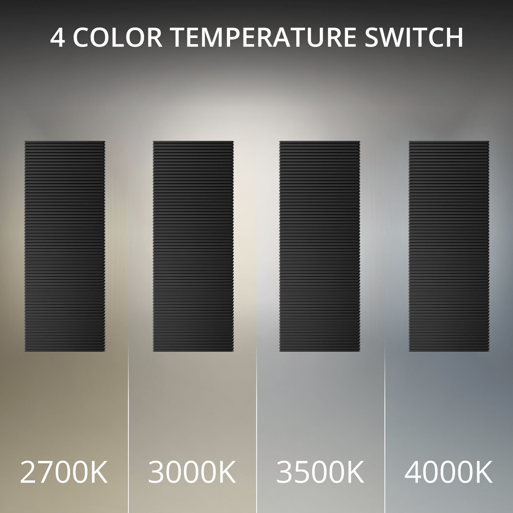 Pillar LED 16.13 inch Black Outdoor Wall Lighting in 4000K