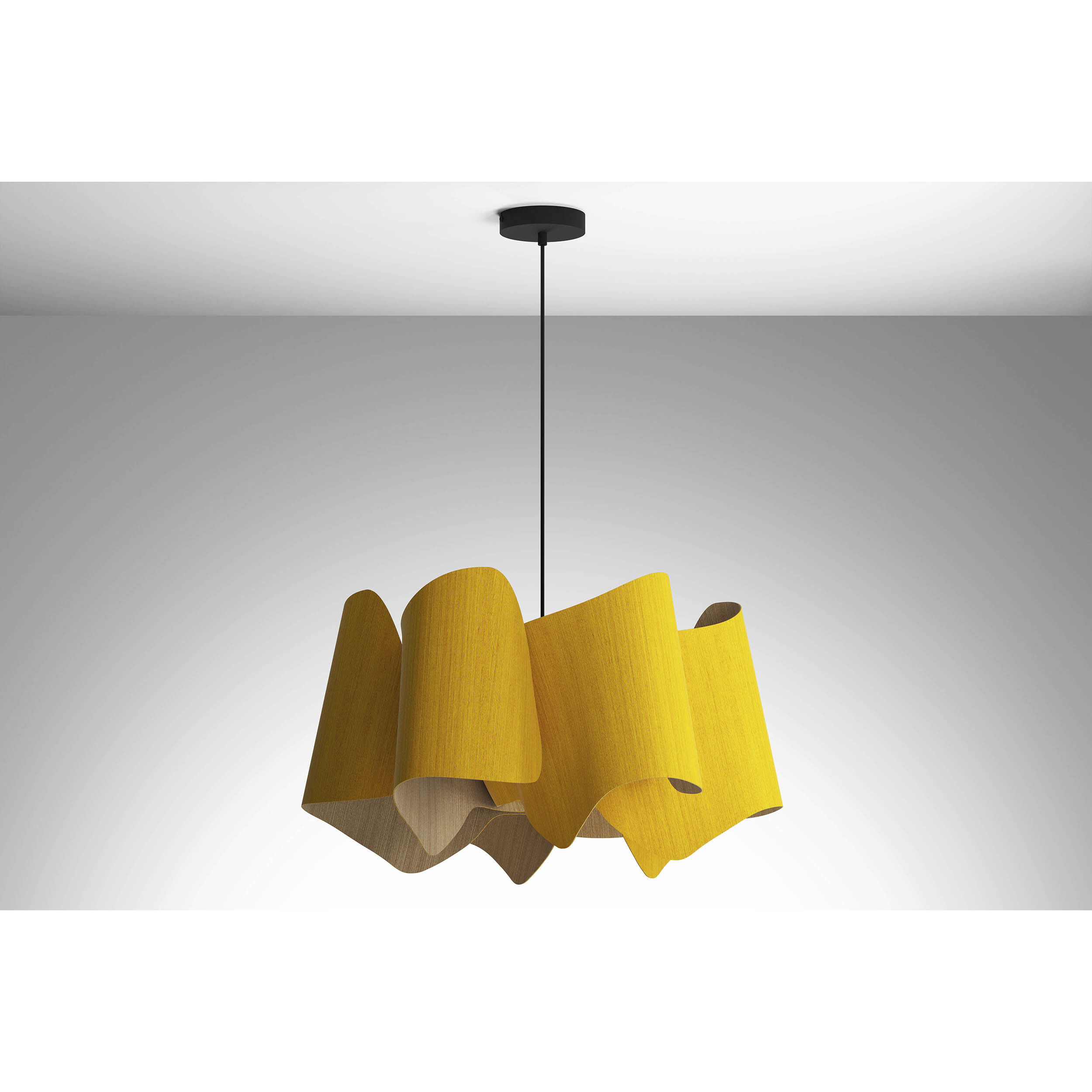 Camila 1 Light 26.4 inch Yellow Pendant Ceiling Light in Yellow/Ash, WEP Collection
