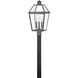 Heritage Nouvelle LED 25 inch Blackened Brass with Black Outdoor Post Mount Lantern