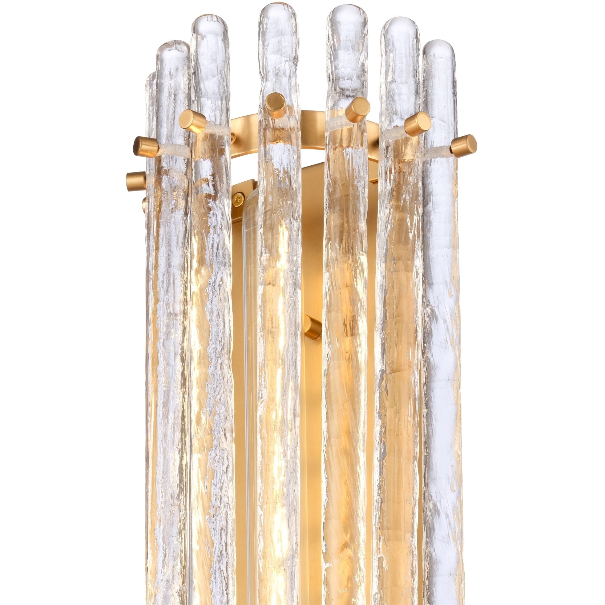 Icicles 1 Light 4.75 inch Satin Brass Sconce Wall Light