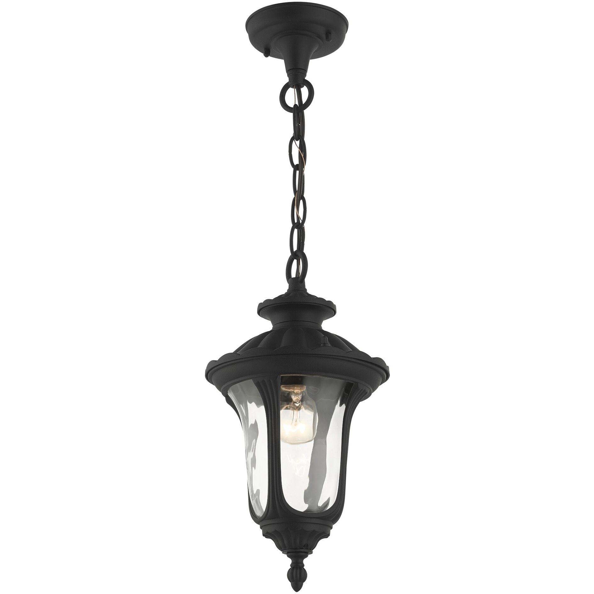 Oxford 1 Light 7 inch Textured Black Outdoor Pendant Lantern