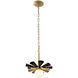 Daphne 1 Light 12.25 inch Matte Black and French Gold Pendant Ceiling Light
