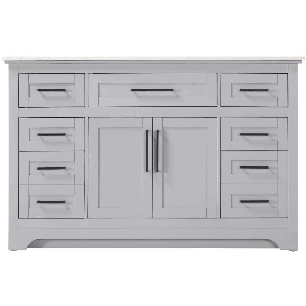 Remington 54 X 35 inch Grey Bathroom Vanity Cabinet