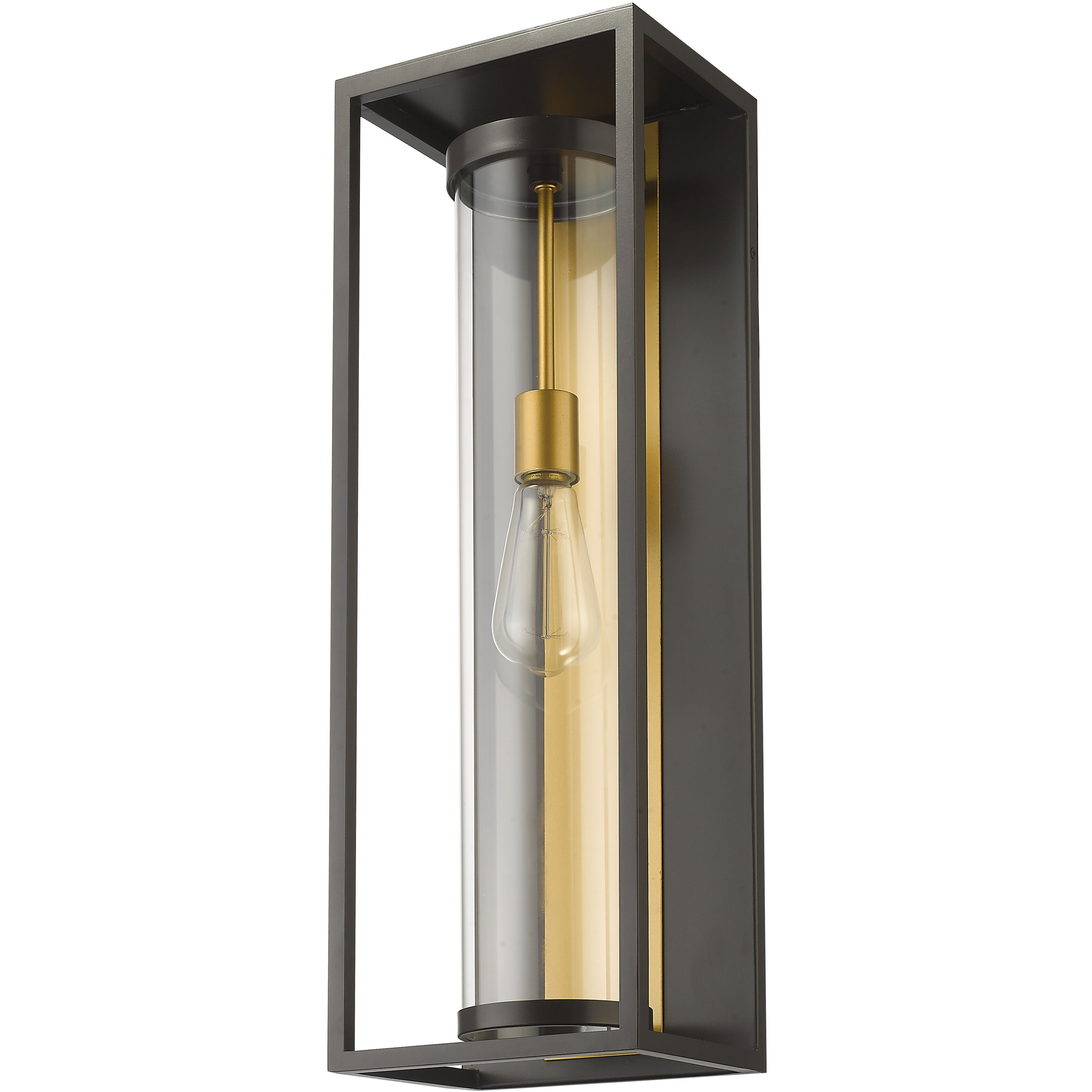 Dunbroch 1 Light 24.25 inch Deep Bronze and Outdoor Brass Outdoor Wall Light