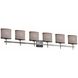 Textile 6 Light 51.5 inch Brushed Nickel Bath Vanity Light Wall Light, Union Family, Choices