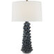 Sunken 31.5 inch 150 watt Blue Drip Glaze Table Lamp Portable Light