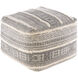 Busan 14 inch Beige Pouf, Rectangle