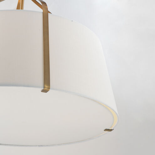 Bandera 4 Light 31 inch Natural Aged Brass Multi-Light Pendant Ceiling Light